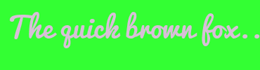 Image with Font Color D8BFD8 and Background Color 33FF33